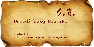 Orszáczky Nauzika névjegykártya